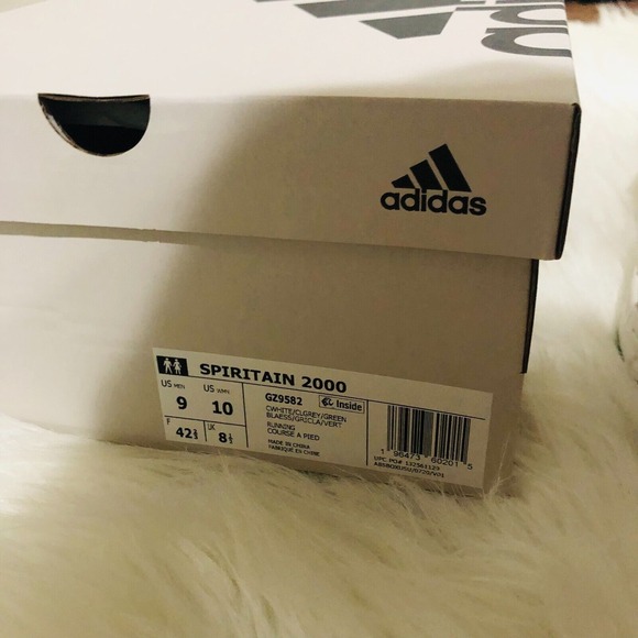 Adidas Spiritain 2000 Mens 9 White Green Grey Running Shoes GZ9582 New in‎ Box